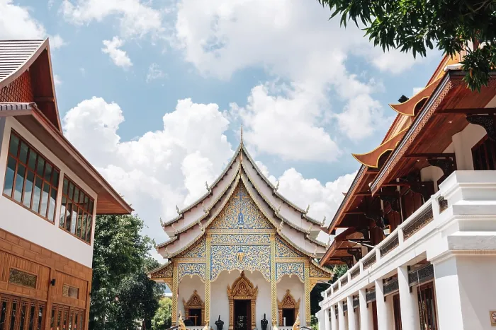 Framed Print : Wat Santitham temple in Chiang Mai, Thailand, Asia