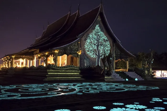 Framed Print : Wat Sirindhorn Wararam, Wat Phu Prao