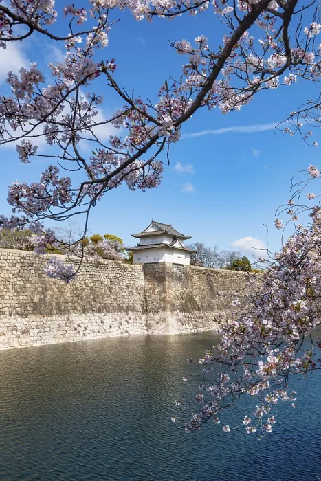 Framed Print : Watch tower at Osaka Castle Wall