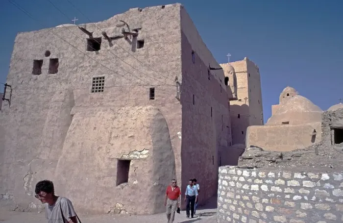 Framed Print : Watchtower, Monastery of St Anthony, Monastery of St Anthony, Arabian Desert, Egypt, September 1989, vintage, retro, old, historical, Africa