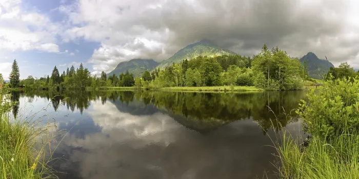 Framed Print : Water reflection in the moor pond