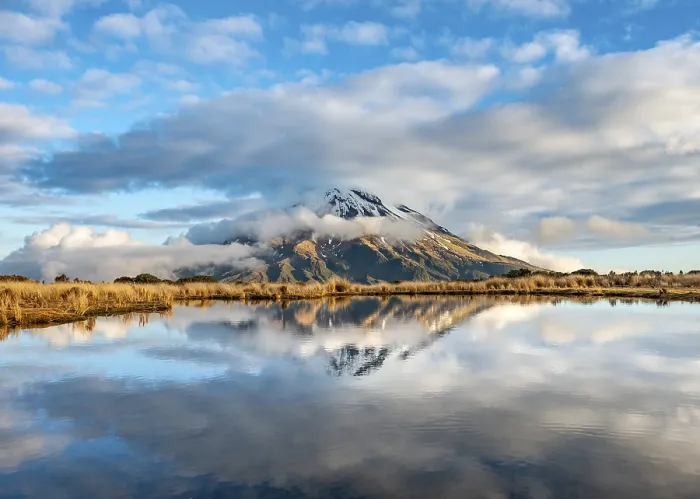 Framed Print : Water reflection in Pouakai Tarn