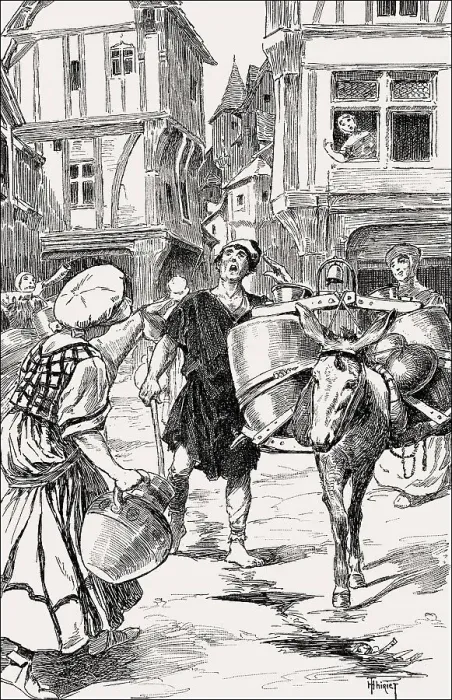 Framed Print : Water seller, Paris, France, Middle Ages, Europe