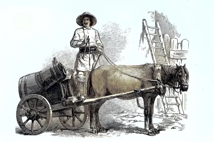 Framed Print : Water Vendor in Wallachia, c. 1882