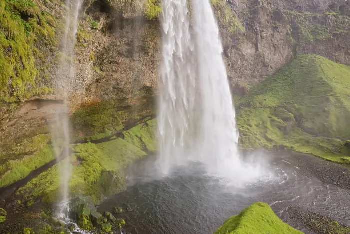 Framed Print : Waterfall Seljalandsfoss, 60 m high