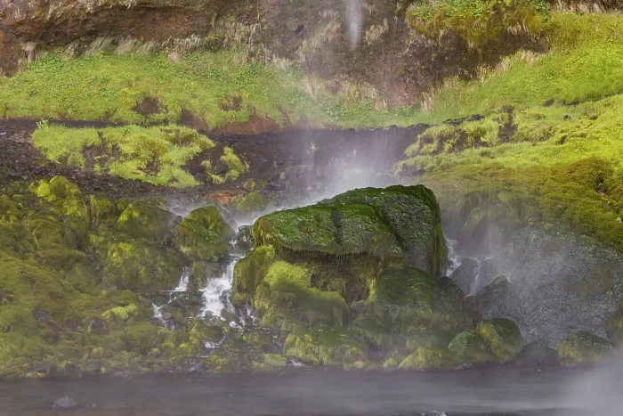 Framed Print : Waterfall Seljalandsfoss, 60 m high