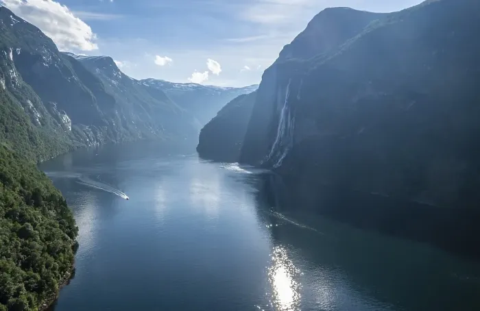 Framed Print : Waterfall Seven Sisters, Geirangerfjord