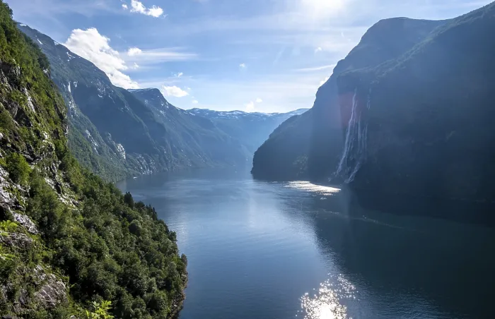 Framed Print : Waterfall Seven Sisters, Geirangerfjord
