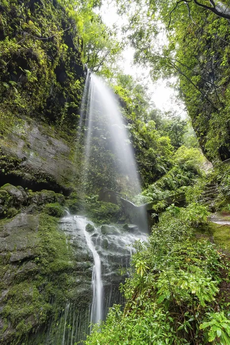Framed Print : Waterfall in the water gorge, Barranco del Agua