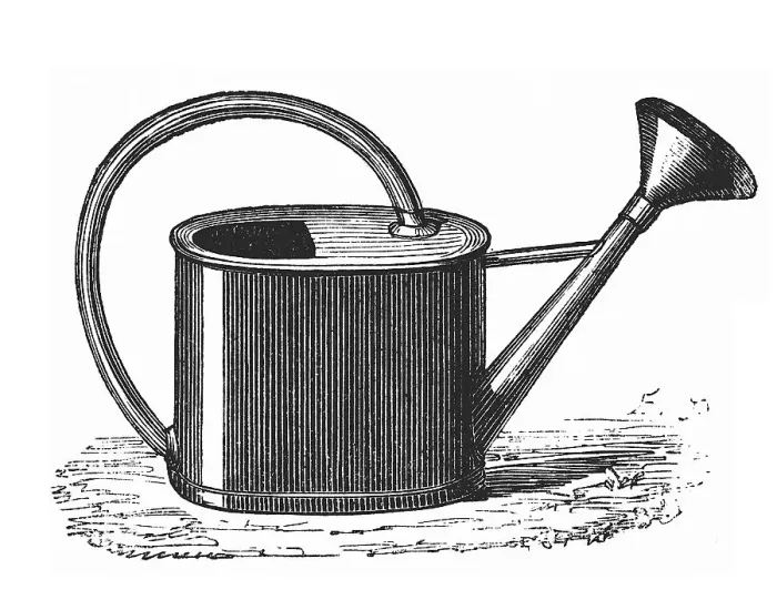 Framed Print : Watering can, historical illustration from: Marie Adenfeller