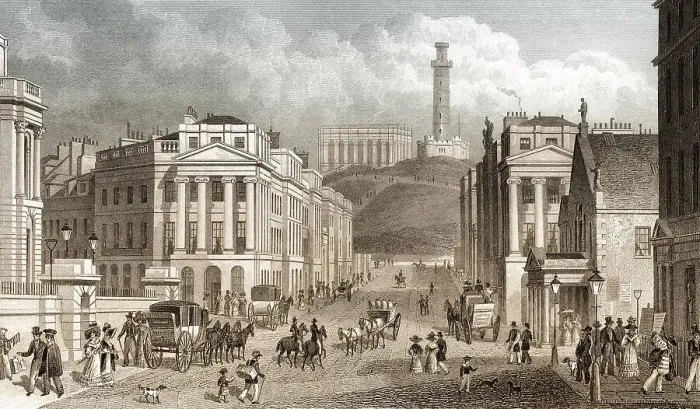 Framed Print : Waterloo Place, the National and Nelson's Monuments