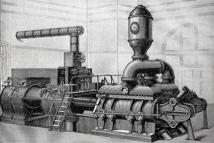 Framed Print : Waterworks pump for drinking water supply from 1880
