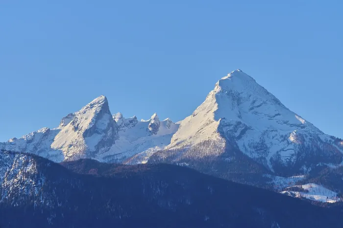 Framed Print : Watzmann massif at sunrise in winter