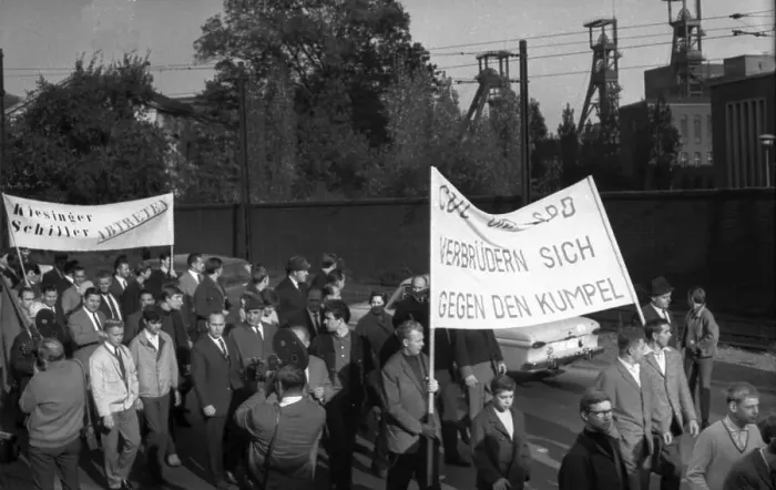 Framed Print : A wave of outrage swept the Ruhr area when the Hansa mine was closed