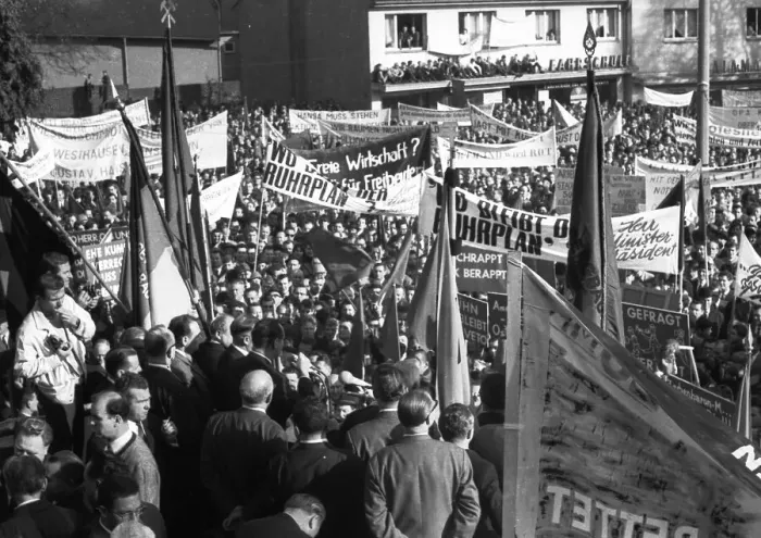 Framed Print : A wave of outrage swept the Ruhr area when the Hansa mine was closed