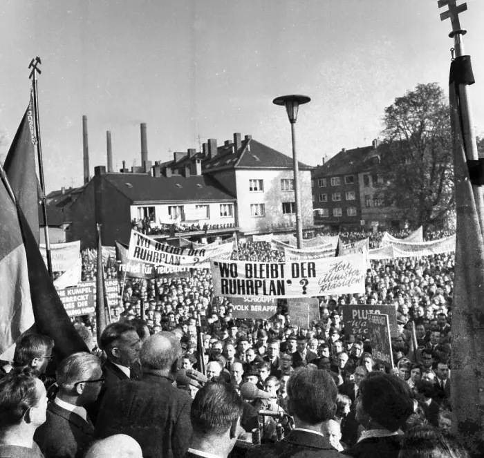 Framed Print : A wave of outrage swept the Ruhr area when the Hansa mine was closed