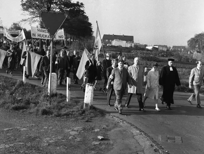 Framed Print : A wave of outrage swept the Ruhr area when the Hansa mine was closed