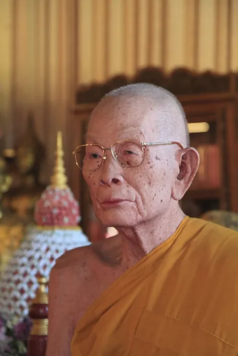 Framed Print : Wax figure of a Buddhist monk, Wat Phra Singh