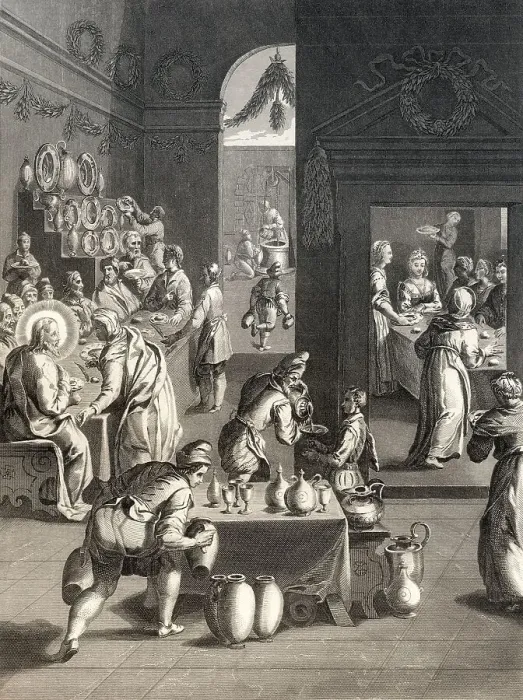 Framed Print : The wedding in Cana of Galilee Framed Print : The wedding in Cana of Galilee