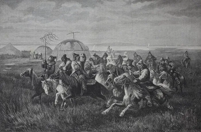 Framed Print : Wedding celebration in the Kalmyks