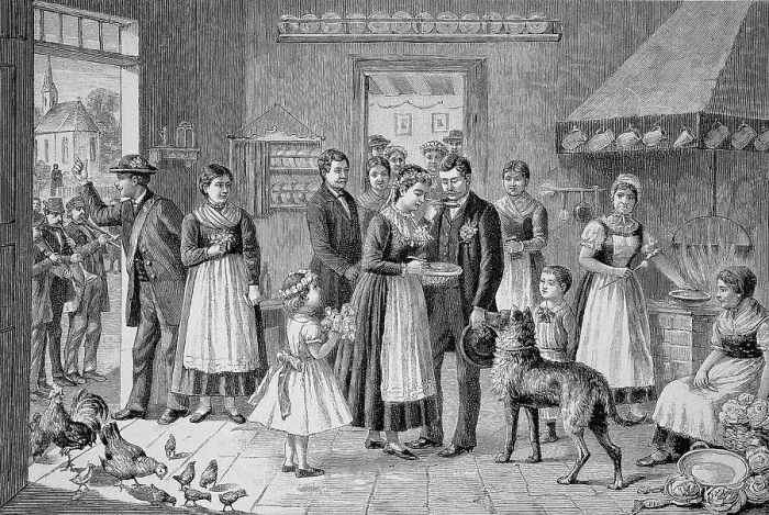Framed Print : Wedding in Pomerania, Tradition: Bride eating soup