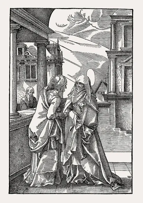 Framed Print : Welcome to Mary by Elizabeth, Tobias Stimmer