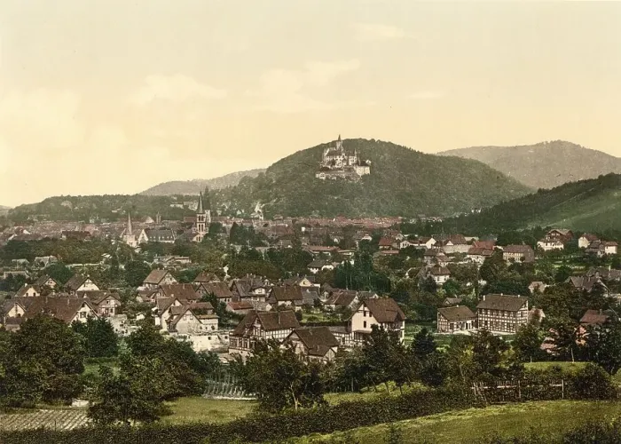 Framed Print : Wernigerode im Harz, c. 1890, Germany Framed Print : Wernigerode im Harz, c. 1890, Germany