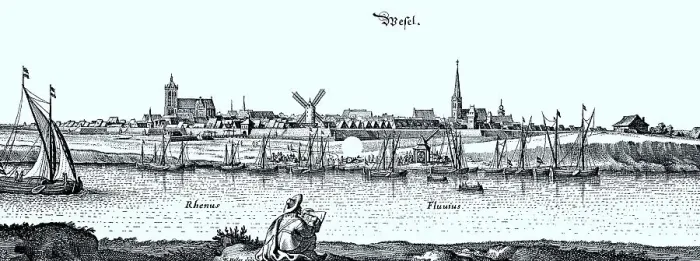Framed Print : Wesel in the Middle Ages, North Rhine-Westphalia Framed Print : Wesel in the Middle Ages, North Rhine-Westphalia
