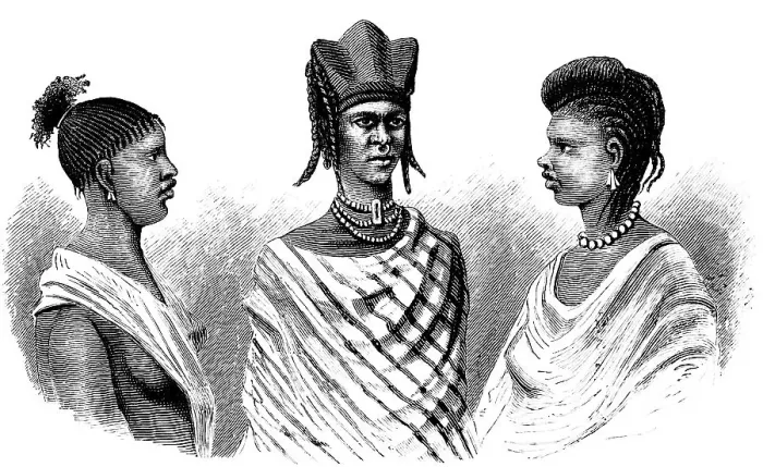 Framed Print : Three West African women, Fulla from Massina Framed Print : Three West African women, Fulla from Massina