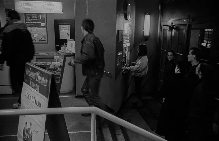 Framed Print : West Berlin, 21.1.1990, Schlueter cinema in Schlueterstrasse