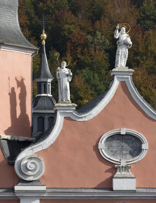 Framed Print : West facade, detail with figures of saints Church of St Framed Print : West facade, detail with figures of saints Church of St