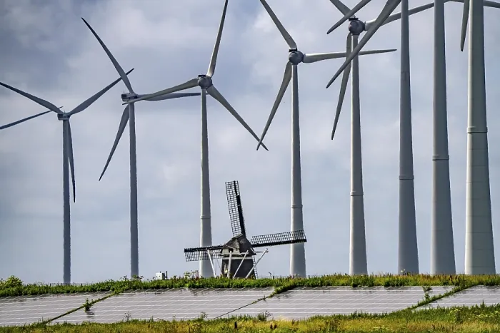 Framed Print : Westereems and Growind wind farms