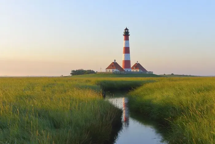 Framed Print : Westerheversand Lighthouse, Westerhever Framed Print : Westerheversand Lighthouse, Westerhever