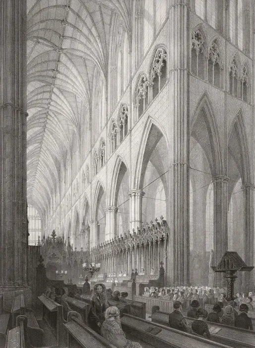 Framed Print : Westminster Abbey, London, England, 19th century