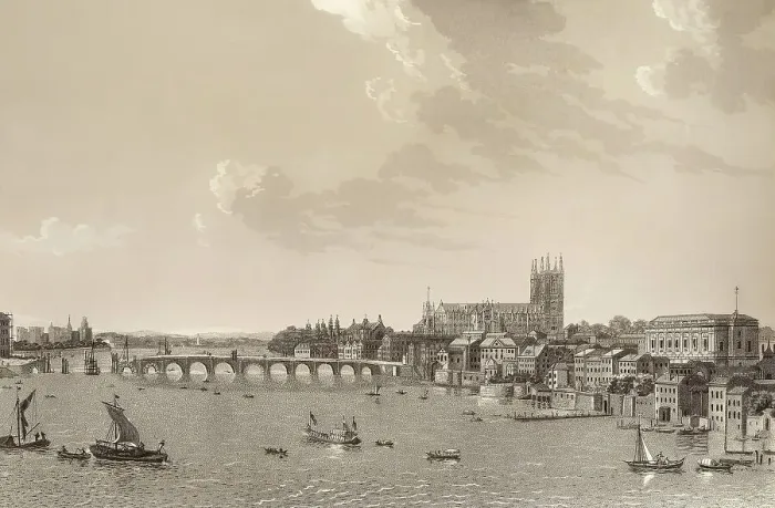 Framed Print : Westminster Bridge, London, England, ca 1745