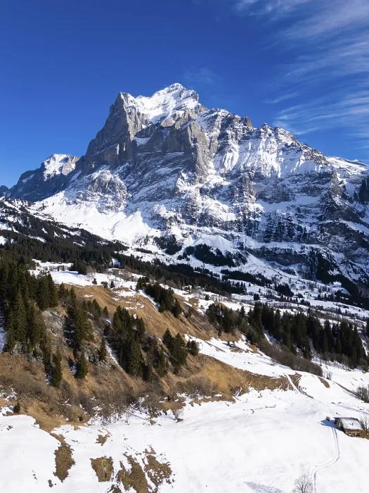 Framed Print : Wetterhorn Mountain on Sunny Winter Day Framed Print : Wetterhorn Mountain on Sunny Winter Day