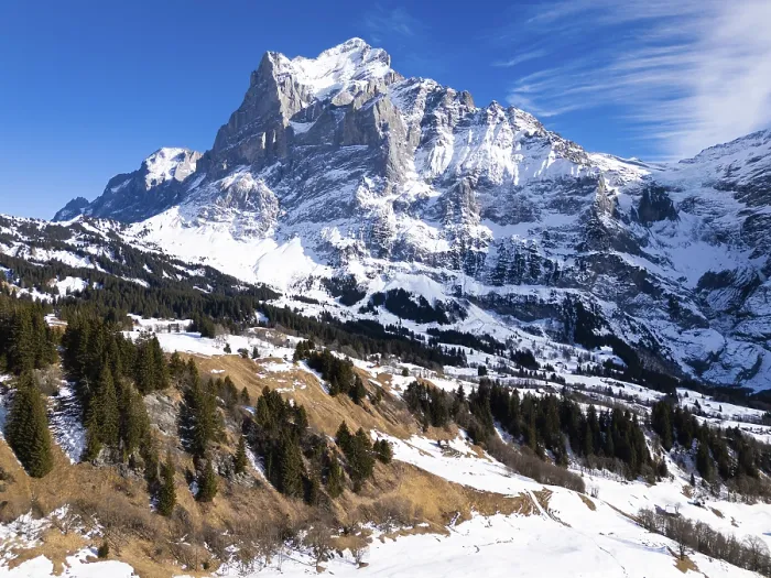 Framed Print : Wetterhorn Mountain on Sunny Winter Day Framed Print : Wetterhorn Mountain on Sunny Winter Day