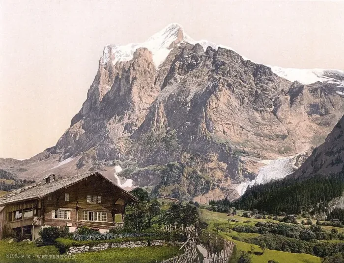 Framed Print : Wetterhorn, von der Scheideg, Bernese Oberland