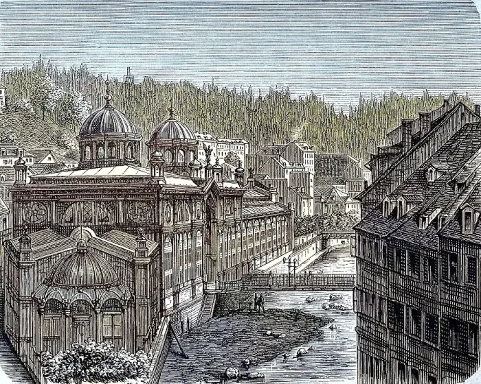 Framed Print : The whirlpool colonnade in Karlovy Vary