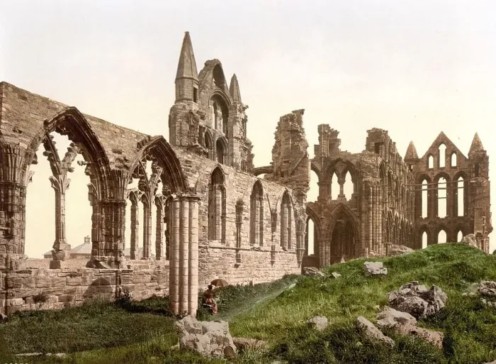 Framed Print : Whitby Abbey, Abtei Whitby, ein ehemaliger Kloster in Whitby