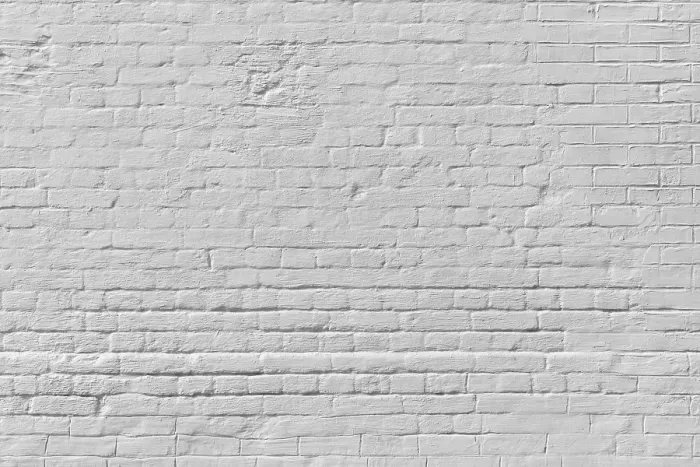 Framed Print : White brick wall. Loft interior design
