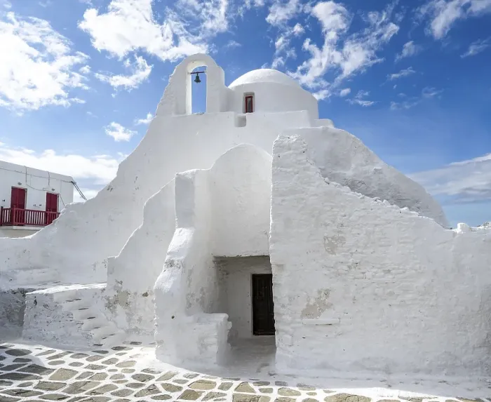 Framed Print : White Cycladic Greek Orthodox Church