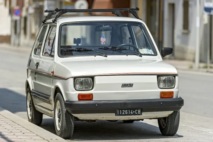 Framed Print : White FIAT 126, Staff 4, 650, oldtimer Framed Print : White FIAT 126, Staff 4, 650, oldtimer
