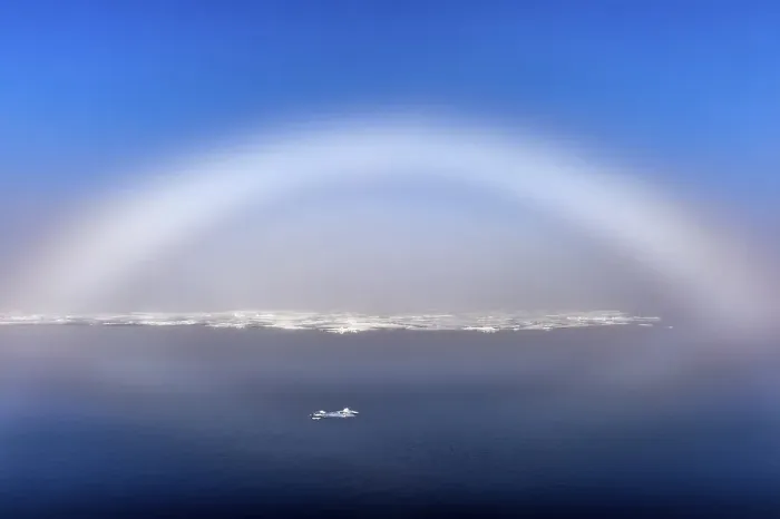 Framed Print : White Rainbow over the ice, Arctic Ocean