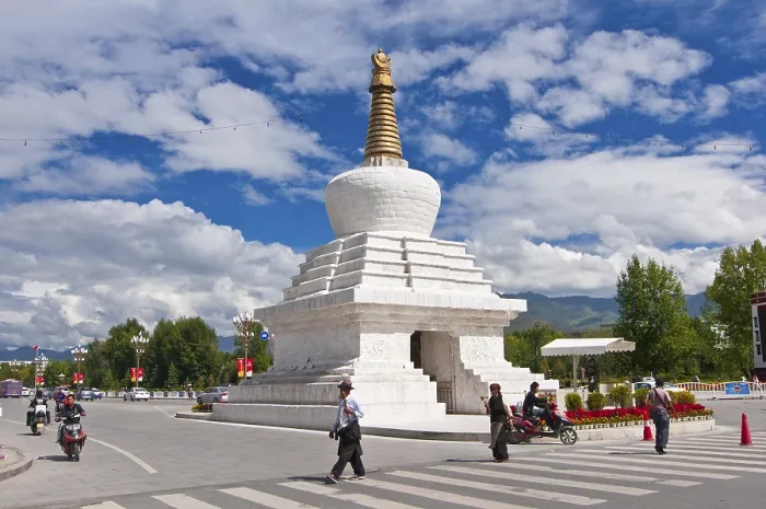 Framed Print : White stupa, Lhasa, Tibet, Asia