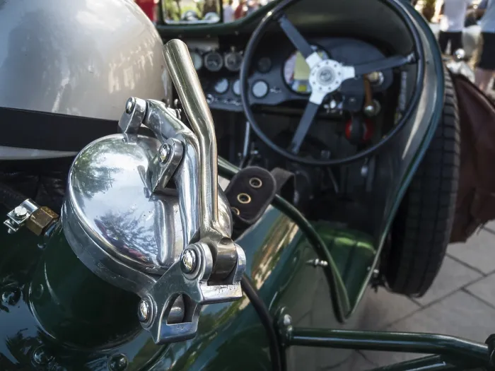 Framed Print : Wide-angle close-up of the cockpit of the MG K3 Framed Print : Wide-angle close-up of the cockpit of the MG K3