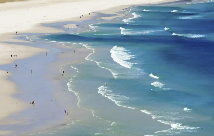 Framed Print : Wide sandy beach with waves, Noordhoek Beach Framed Print : Wide sandy beach with waves, Noordhoek Beach