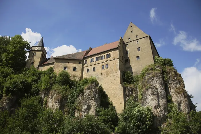 Framed Print : Wiesentfels Castle, rock castle above the Wiesentfels district of the town of Hollfeld