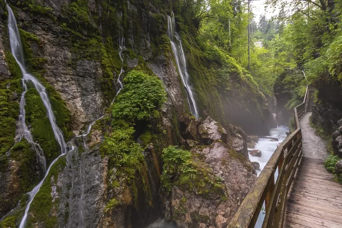 Framed Print : The wild and romantic Wimbachklamm in Ramsau is one of the Berchtesgaden sights in Bavaria