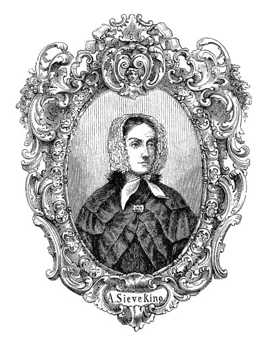 Framed Print : Wilhelmine Amalie Sieveking, 1794 - 1859